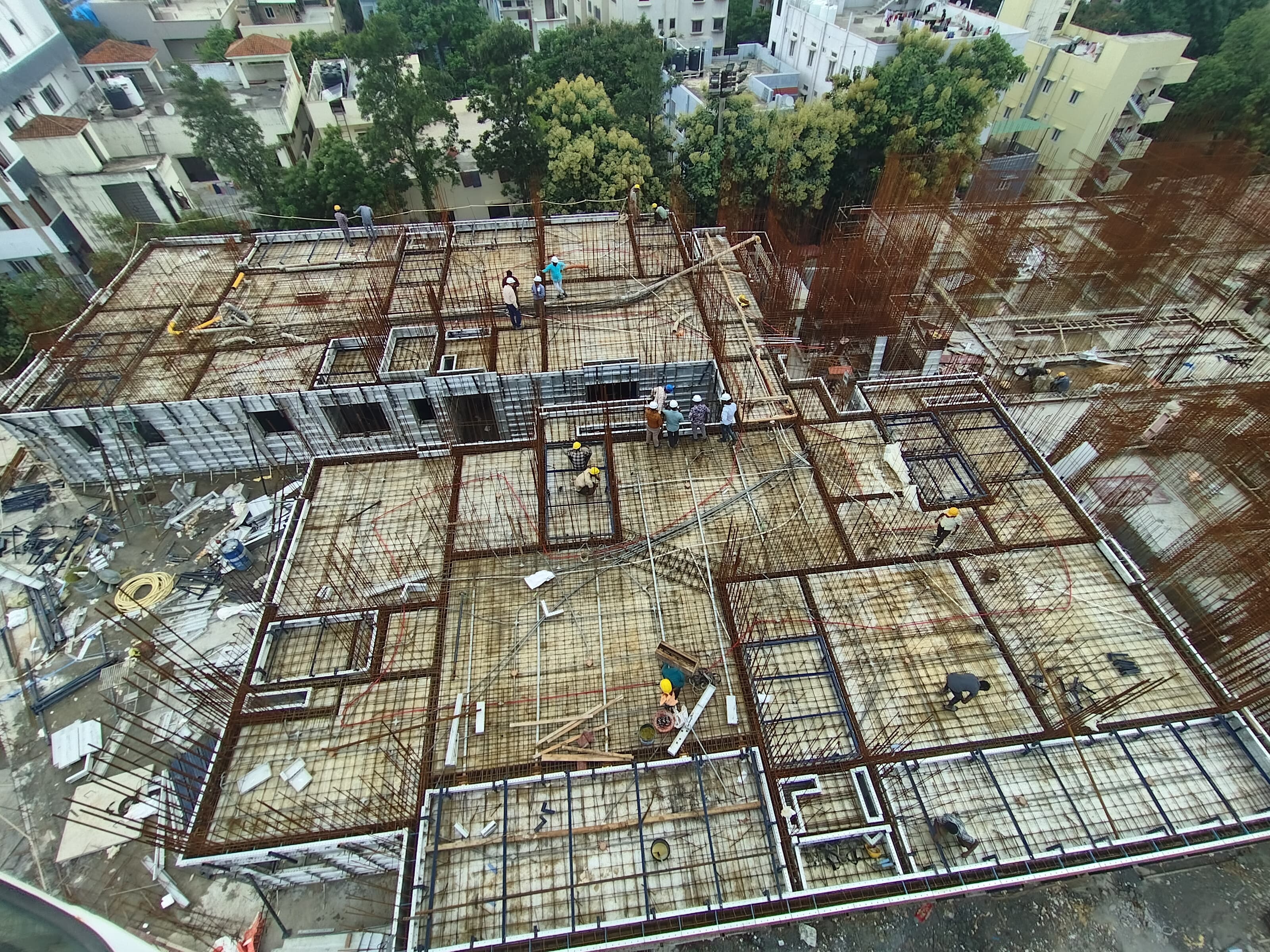 Mivan shuttering and aluminium formwork construction site in Hyderabad, Telangana