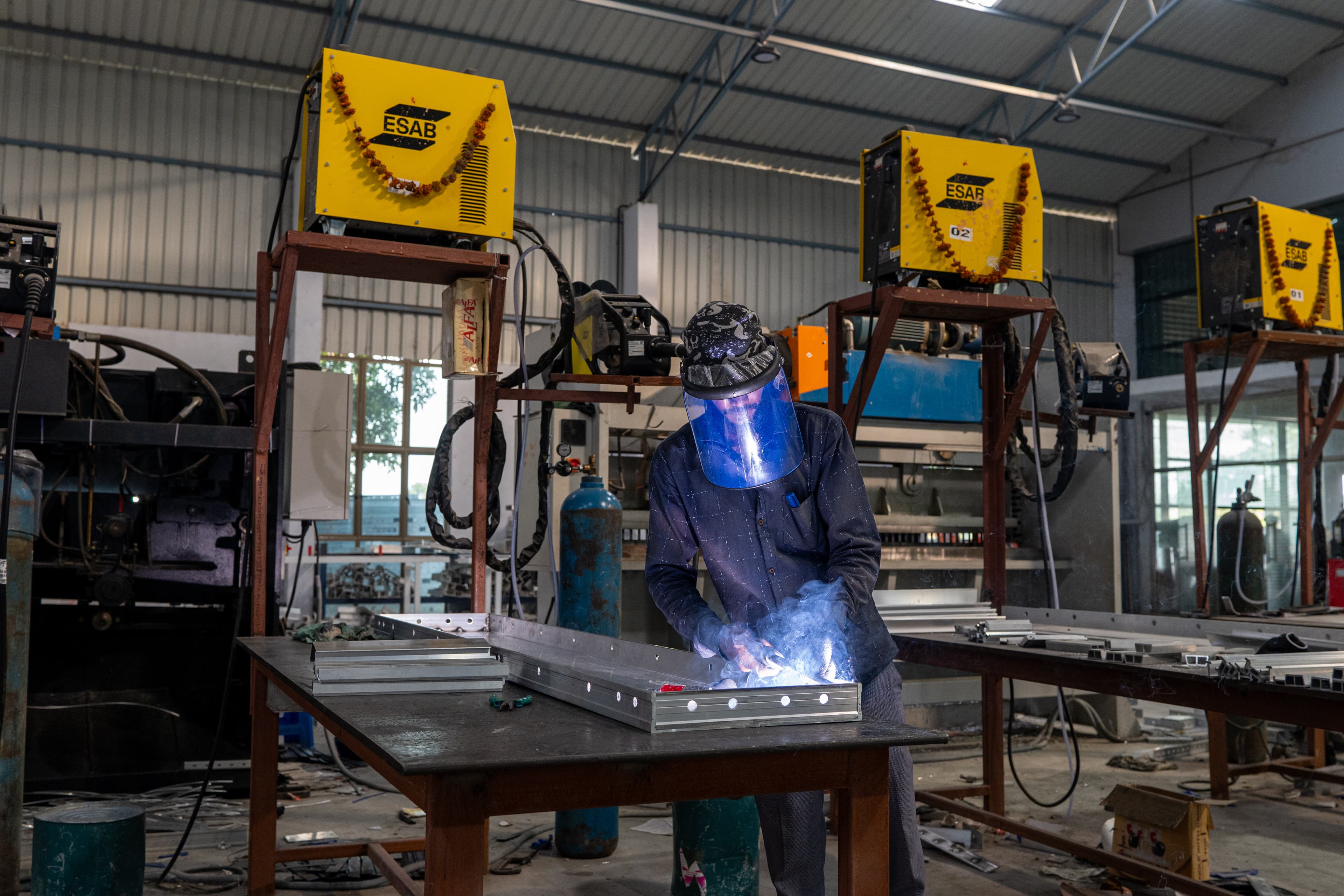 Alumforms specialist manufacturing aluminium formwork at the Hyderabad factory